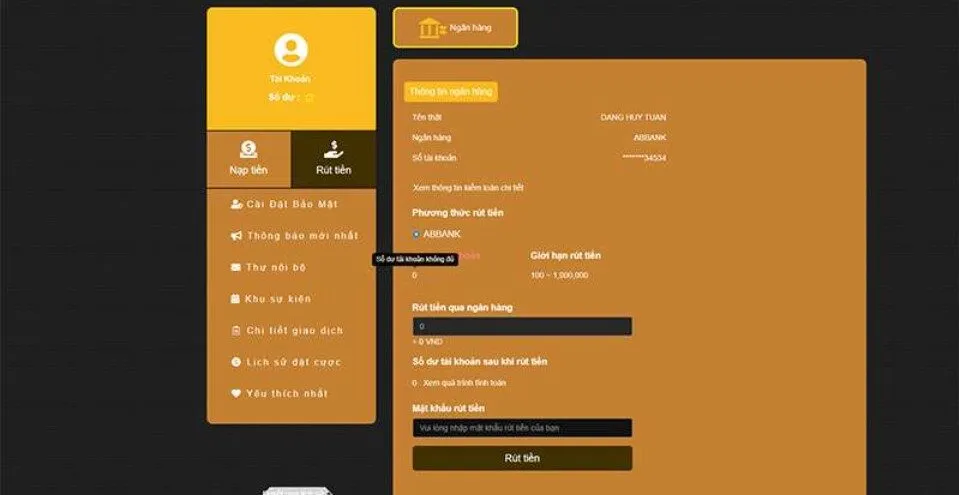 Hướng dẫn người chơi cách rút tiền new88 đơn giản